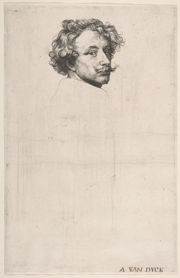 Self-Portrait, from "The Iconography", by Anthony van Dyck, ca. 1640