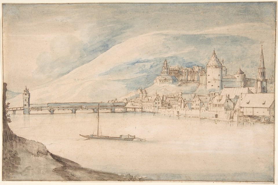 View of Heidelberg, by Jan Brueghel the Elder, ca. 1588–89