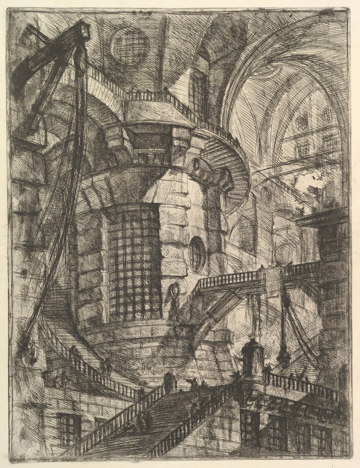 The Round Tower, from "Carceri d'invenzione" (Imaginary Prisons), by Giovanni Battista Piranesi, ca. 1749–50