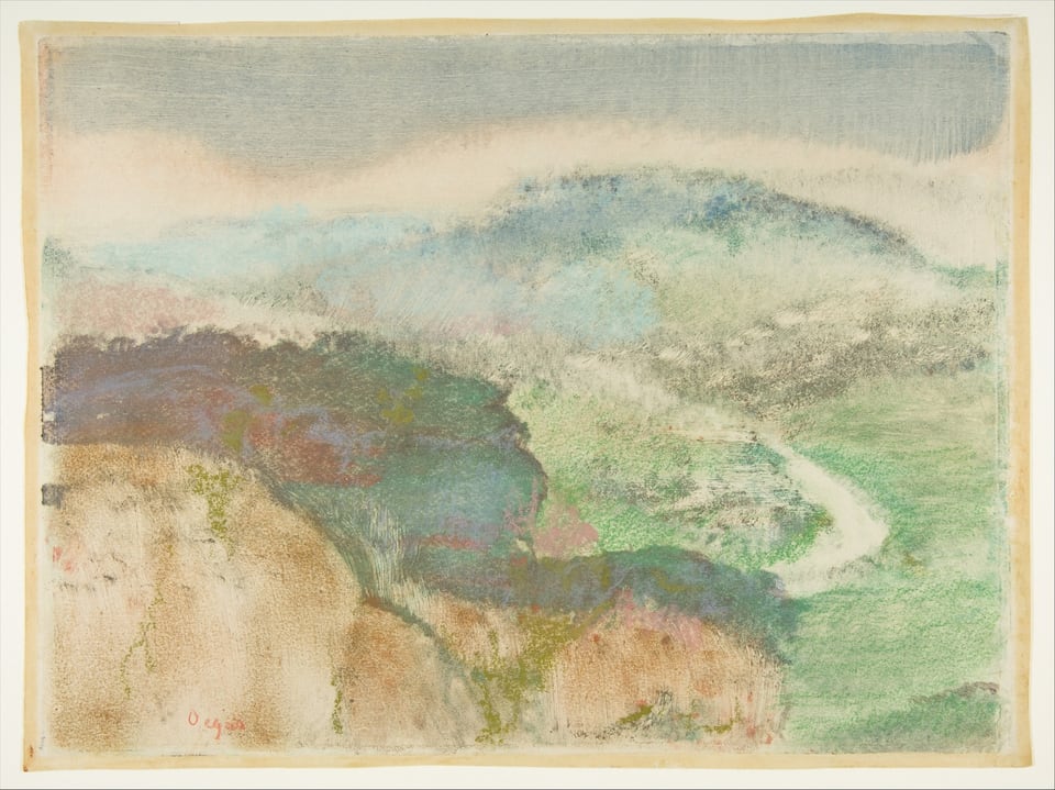 Landscape, by Edgar Degas, 1892