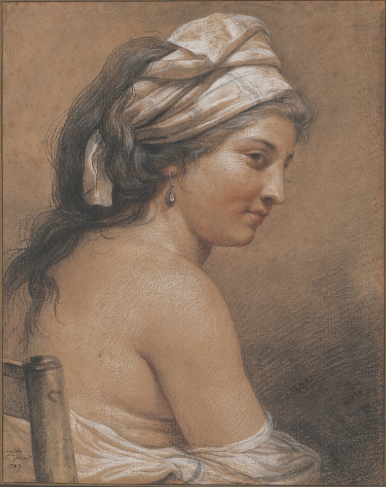 Study of a Seated Woman Seen from Behind (Marie-Gabrielle Capet), by Adélaïde Labille-Guiard, 1789