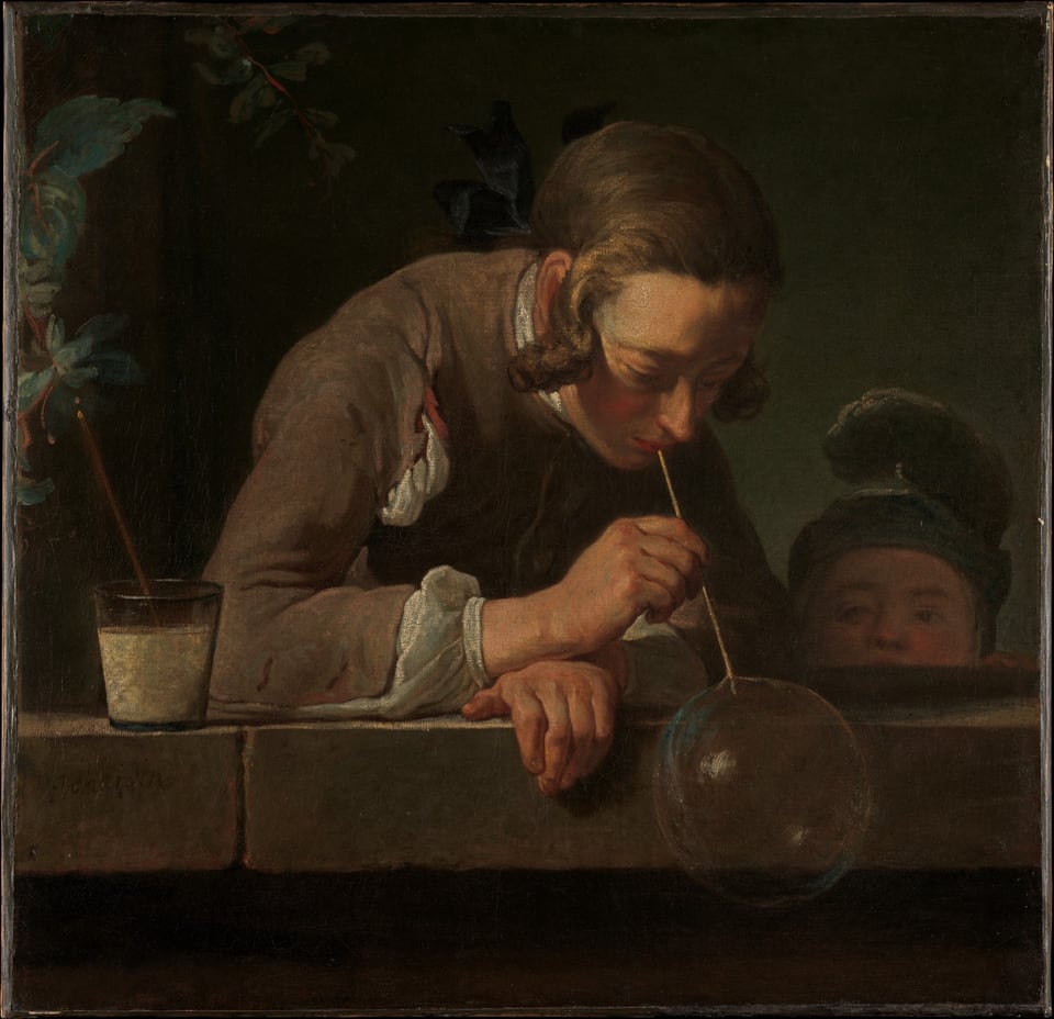 Soap Bubbles, by Jean Siméon Chardin, ca. 1733–34