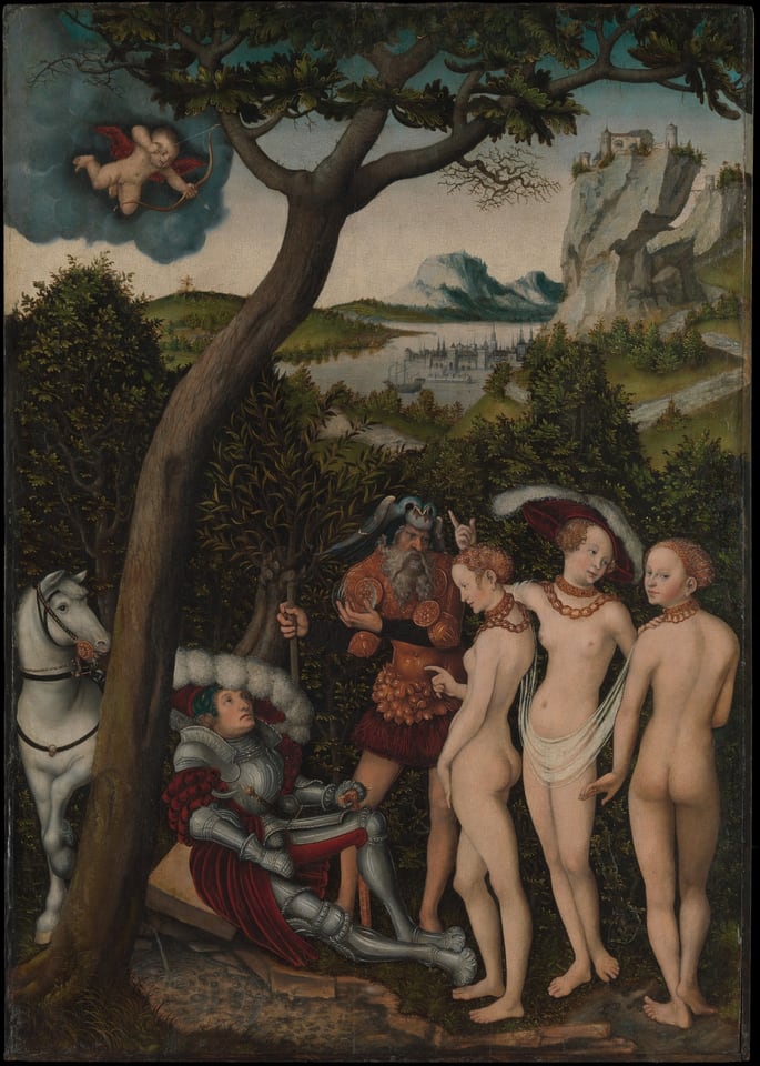 The Judgment of Paris, by Lucas Cranach the Elder, ca. 1528