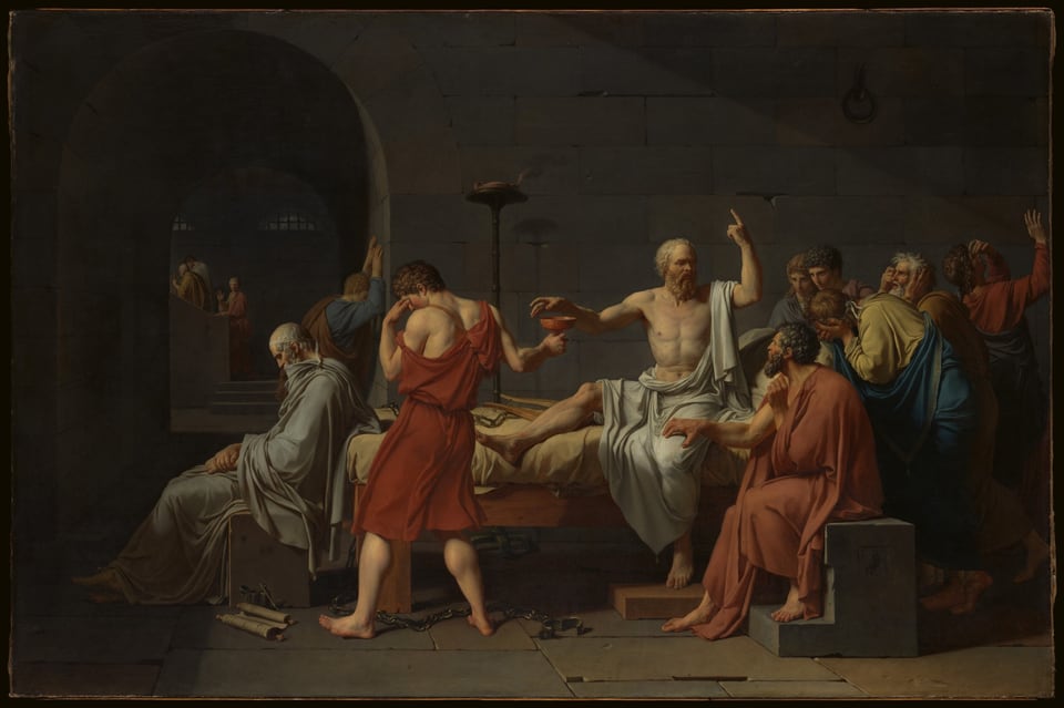 The Death of Socrates, by Jacques-Louis David, 1787