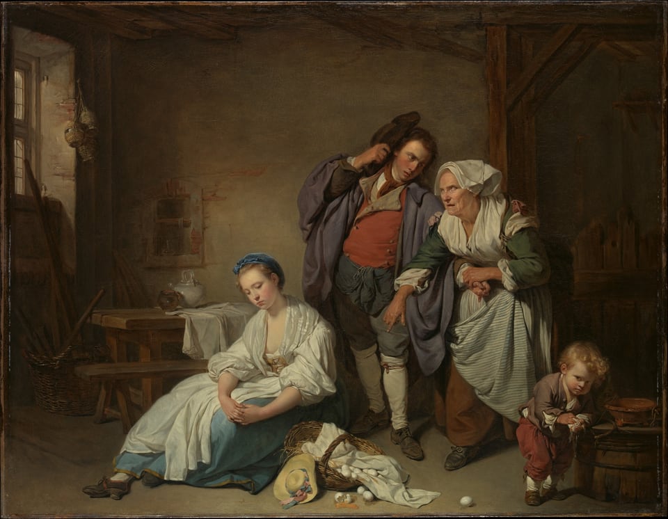 Broken Eggs, by Jean Baptiste Greuze, 1756