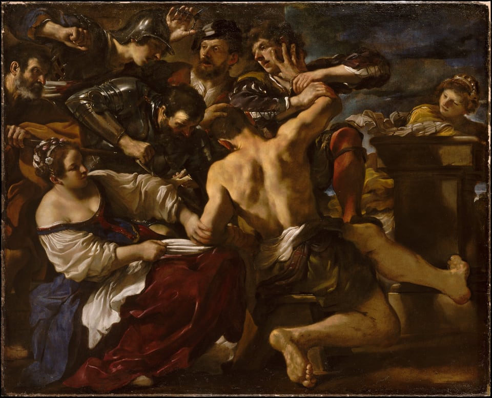 Samson Captured by the Philistines, by Guercino (Giovanni Francesco Barbieri), 1619
