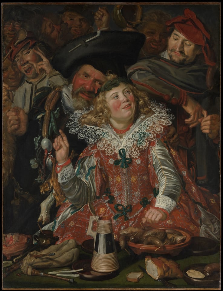 Merrymakers at Shrovetide, by Frans Hals, ca. 1616–17