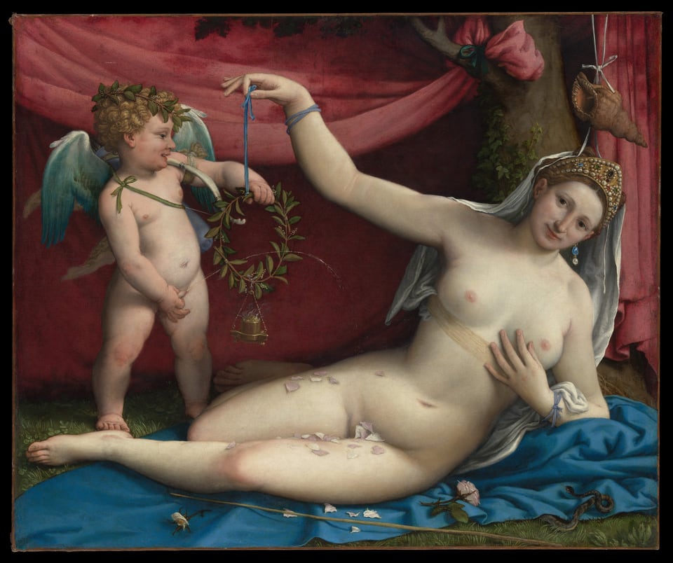 Venus and Cupid, by Lorenzo Lotto, 1520s