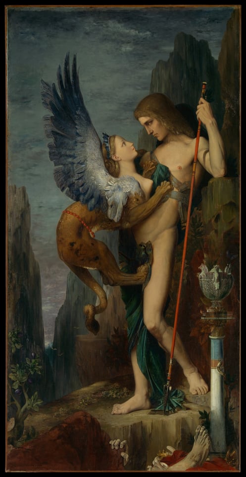 Oedipus and the Sphinx, by Gustave Moreau, 1864