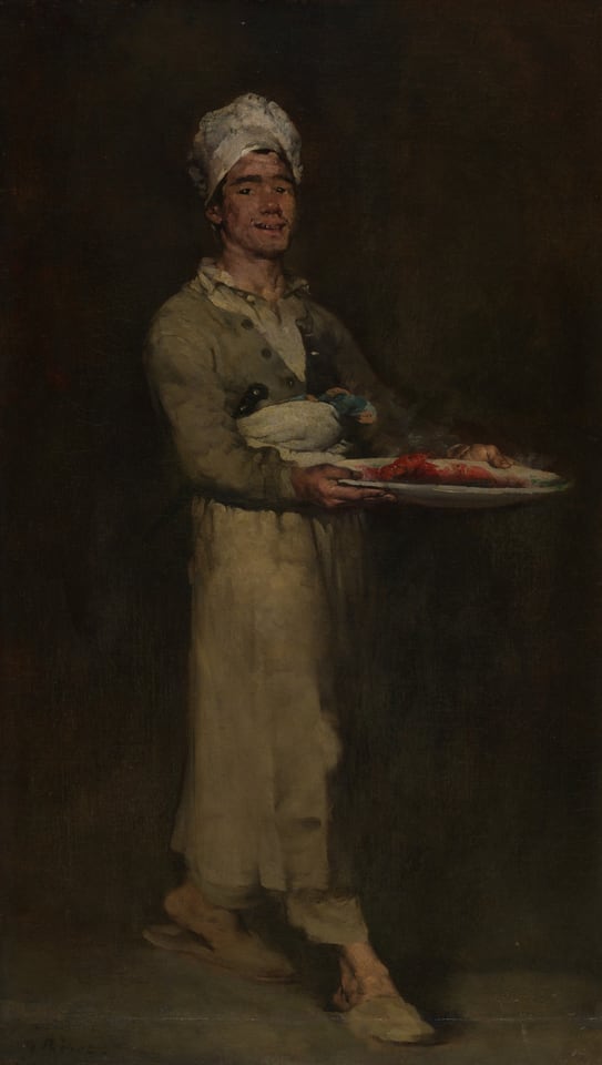 A work made of oil on canvas.