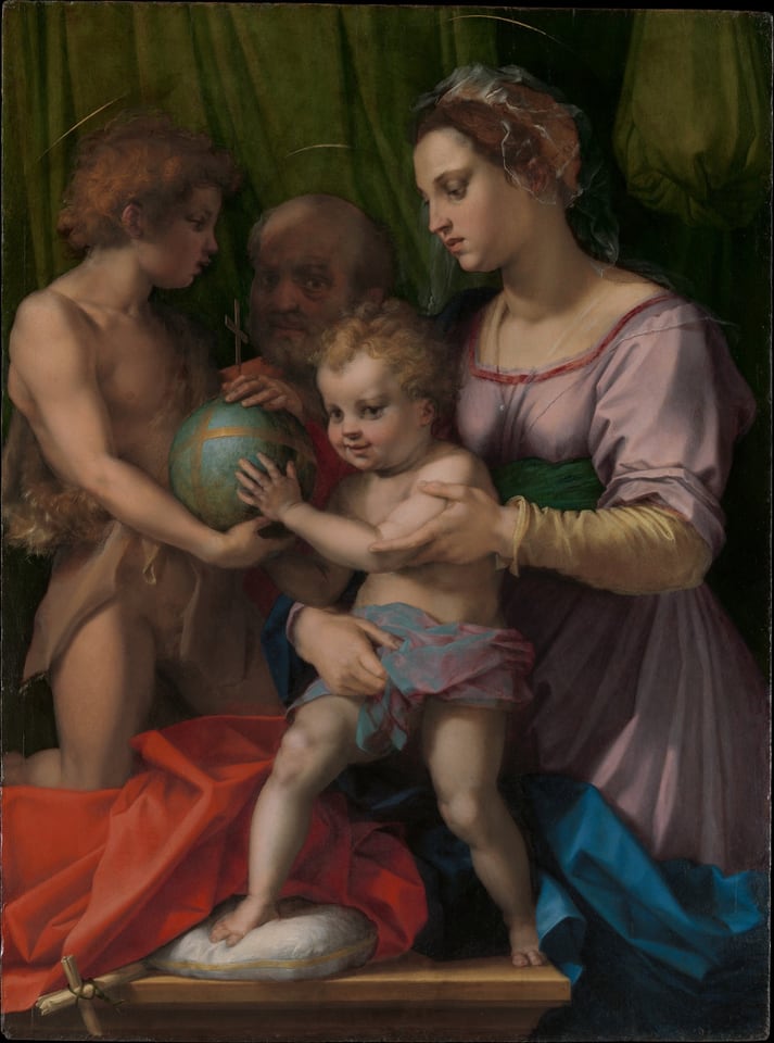 The Holy Family with the Young Saint John the Baptist, by Andrea del Sarto, ca. 1528