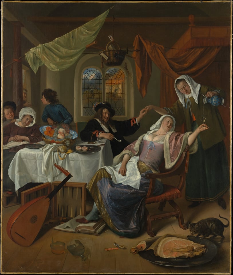The Dissolute Household, by Jan Steen, ca. 1663–64