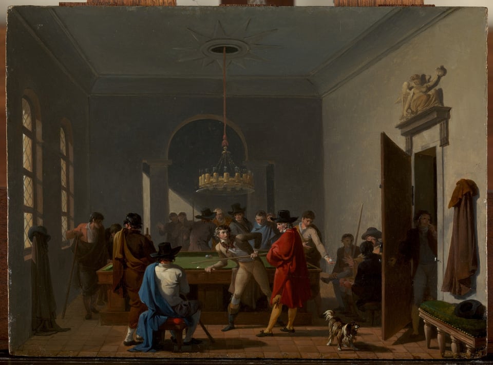 The Billiard Room, by Nicolas Antoine Taunay, after 1810