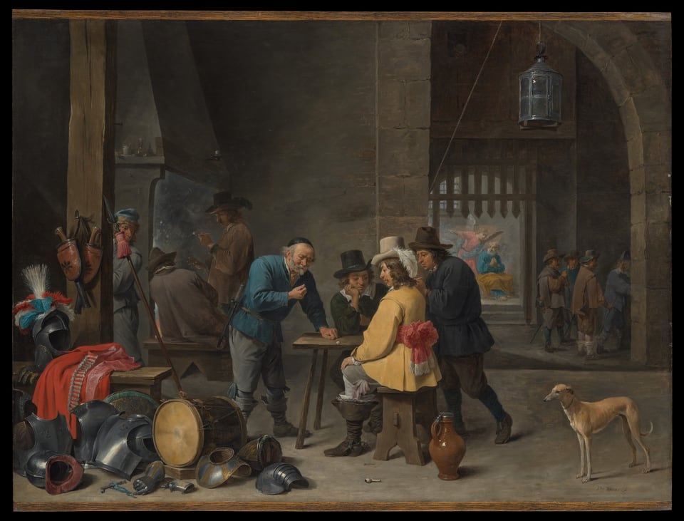 Guardroom with the Deliverance of Saint Peter, by David Teniers the Younger, ca. 1645–47