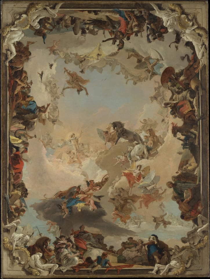 Allegory of the Planets and Continents, by Giovanni Battista Tiepolo, 1752