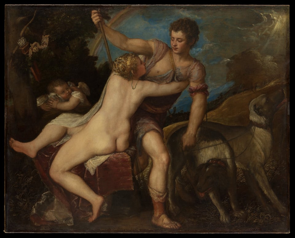 Venus and Adonis, by Titian, 1550s