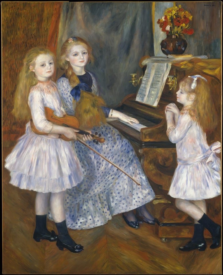 The Daughters of Catulle Mendès, Huguette (1871–1964), Claudine (1876–1937), and Helyonne (1879–1955), by Pierre-Auguste Renoir, 1888