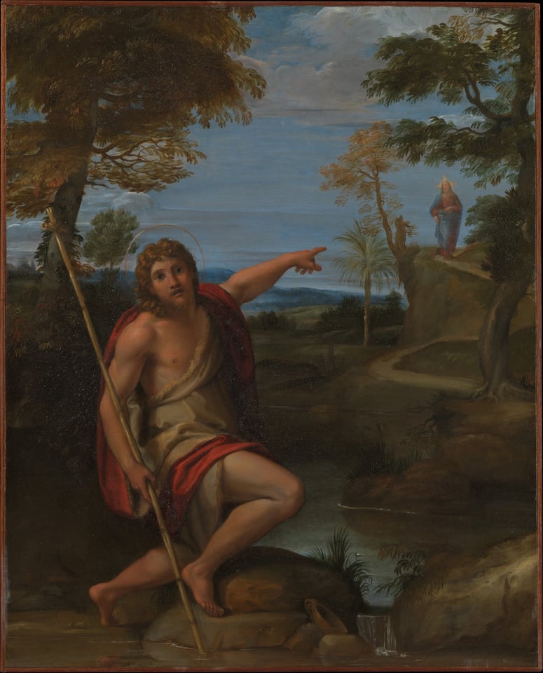Saint John the Baptist Bearing Witness, by Annibale Carracci, ca. 1600