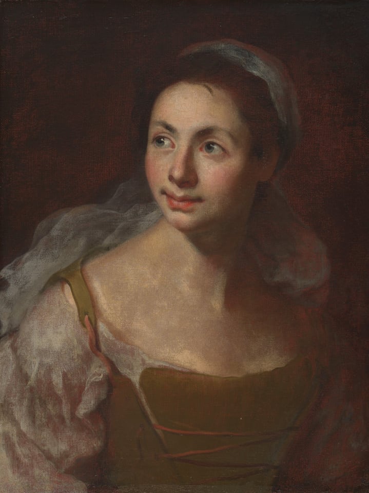 A work made of oil on canvas.