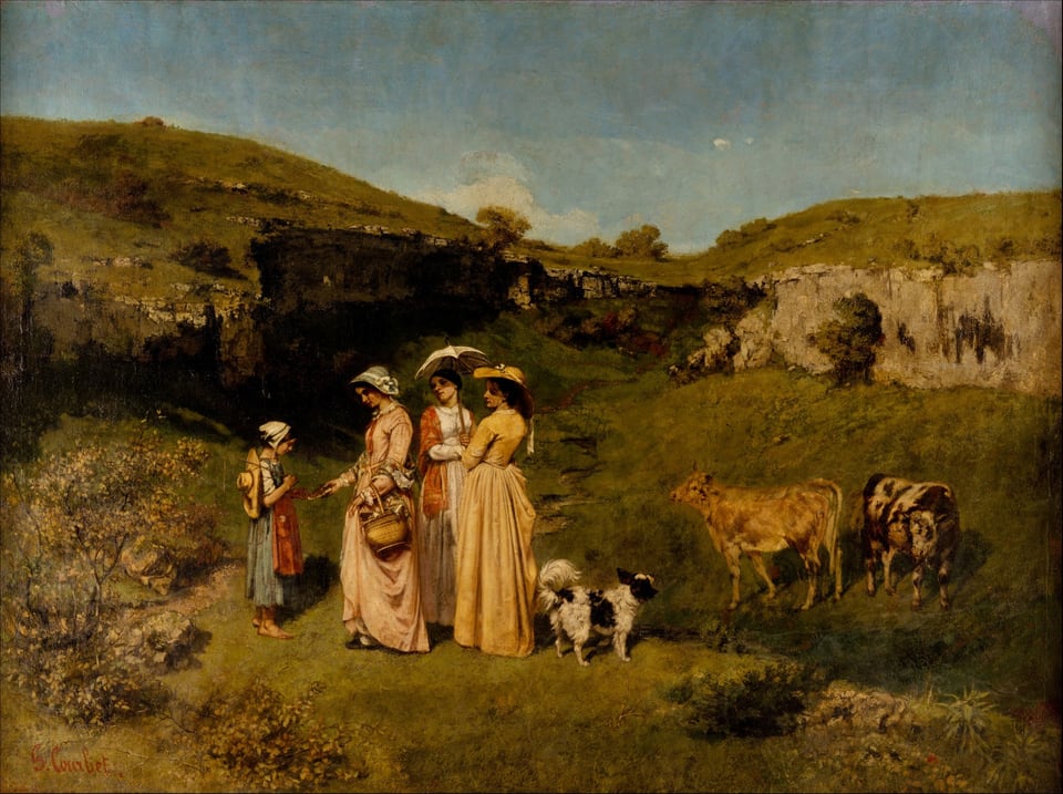 Young Ladies of the Village, by Gustave Courbet, 1851–52