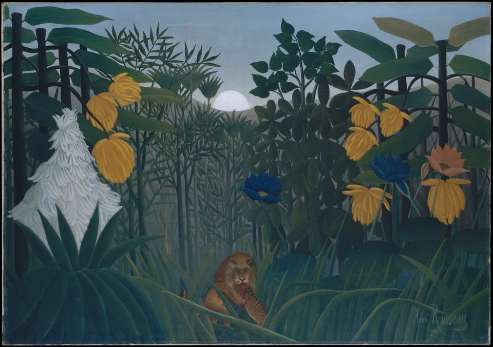 The Repast of the Lion, by Henri Rousseau, ca. 1907