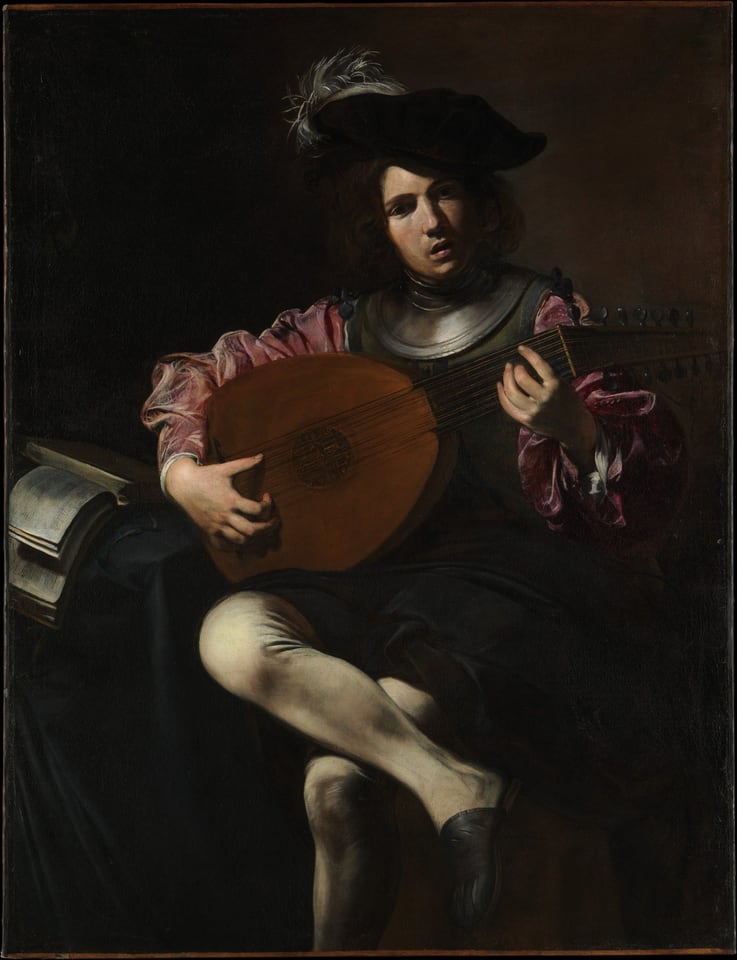 Lute Player, by Valentin de Boulogne, ca. 1625–26