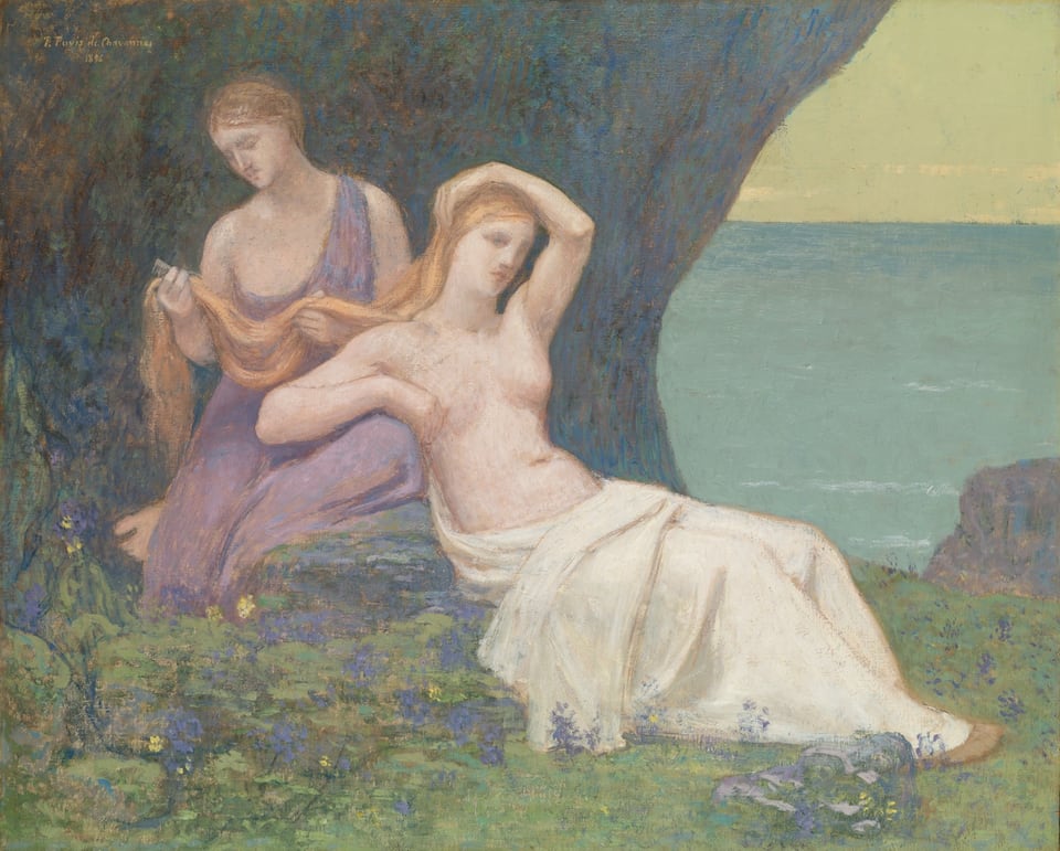 A work made of oil on canvas.