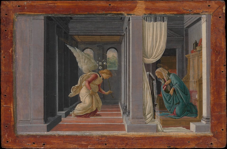 The Annunciation, by Botticelli (Alessandro di Mariano Filipepi), ca. 1490