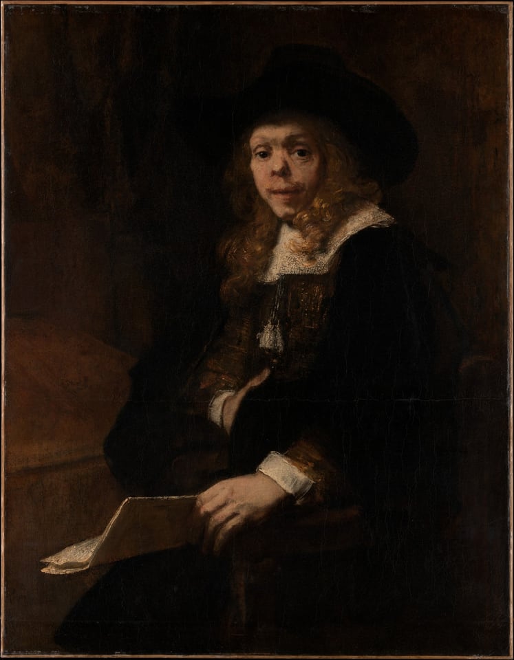 Portrait of Gerard de Lairesse, by Rembrandt van Rijn, 1665–67