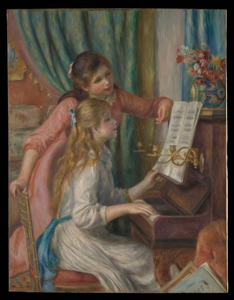 Two Young Girls at the Piano, by Pierre-Auguste Renoir, 1892