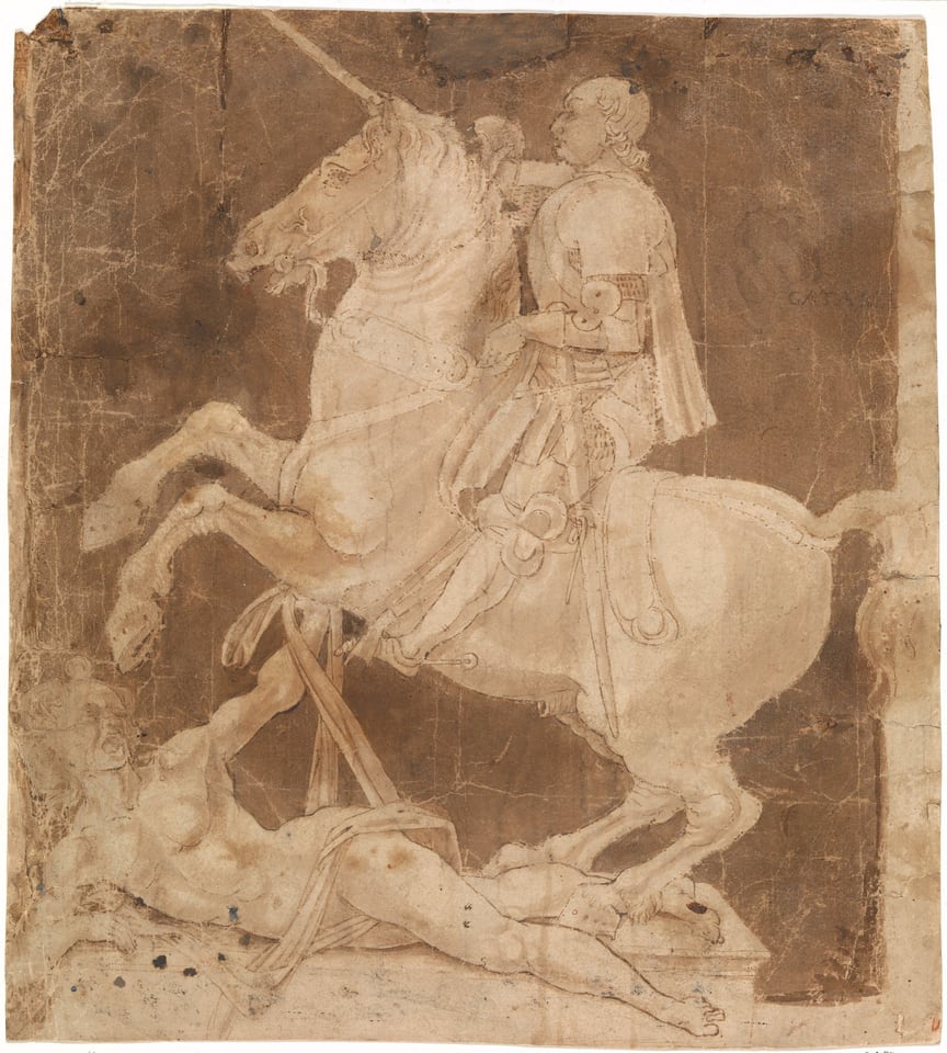 Study for the Equestrian Monument to Francesco Sforza, by Antonio Pollaiuolo, early to mid 1480s