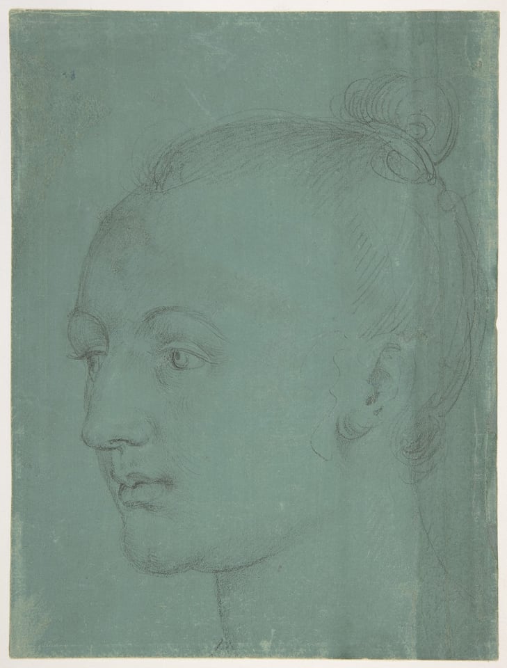 Head of a Young Woman, by Albrecht Dürer, 1522