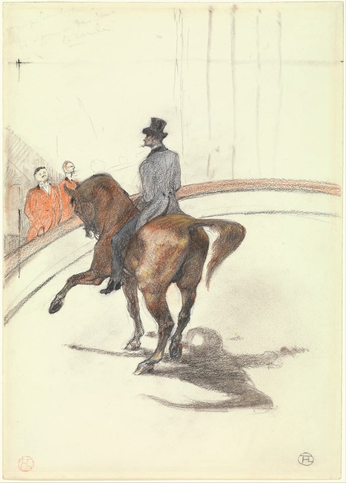 At the Circus: The Spanish Walk (Au Cirque: Le Pas espagnol), by Henri de Toulouse-Lautrec, 1899