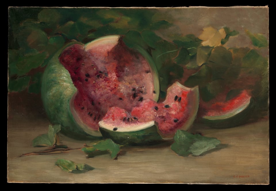 Untitled (Cracked Watermelon), by Charles Ethan Porter, ca. 1890