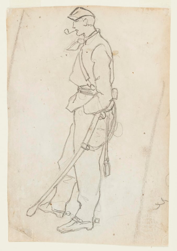 SOLDIER WITH SWORD AND PIPE