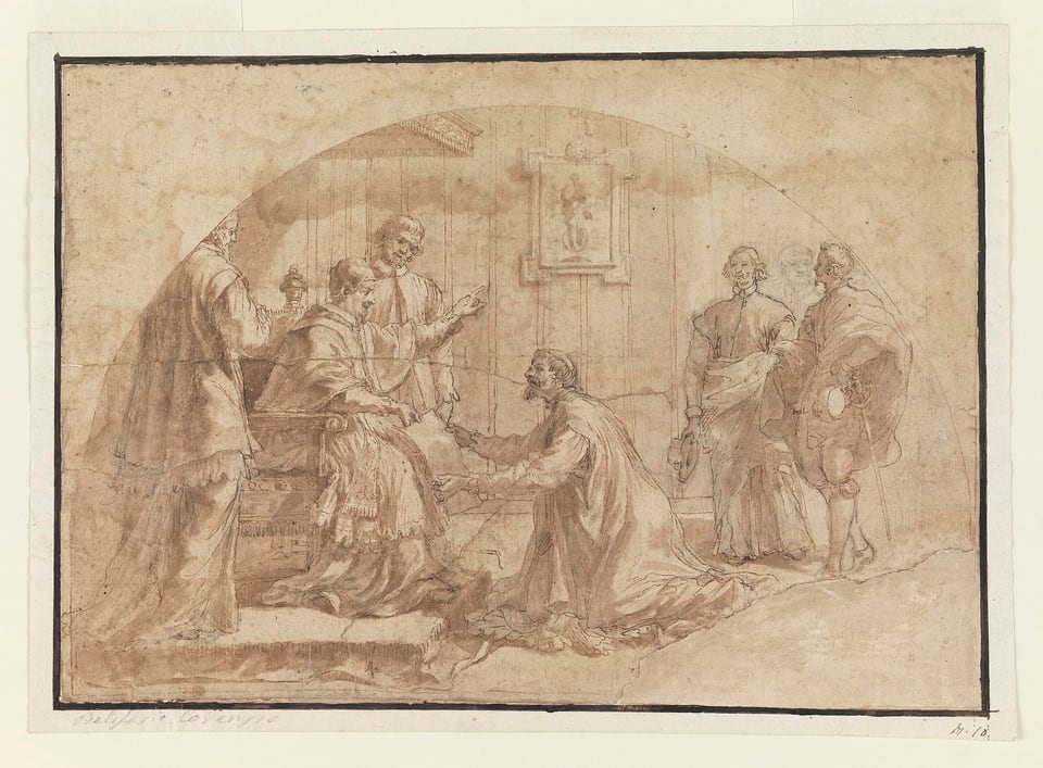 POPE RECEIVING VISITOR