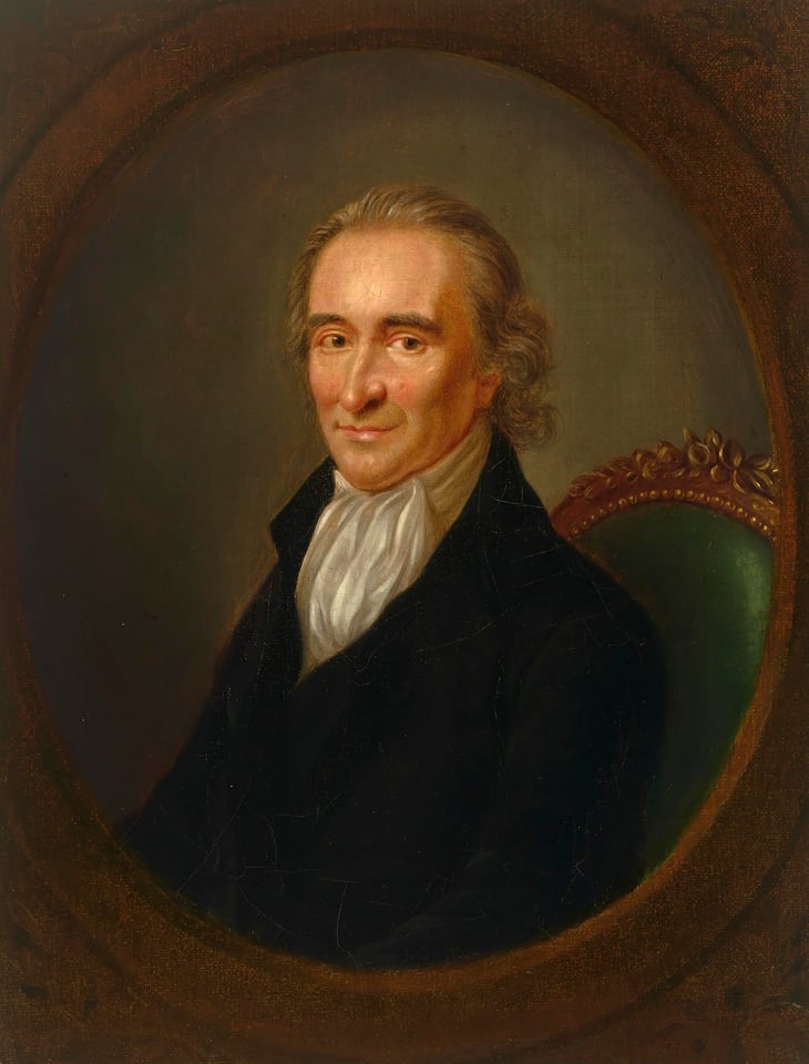 Artist: Laurent Dabos, Sitter: Thomas Paine, Current owner: National Portrait Gallery, Smithsonian Institution