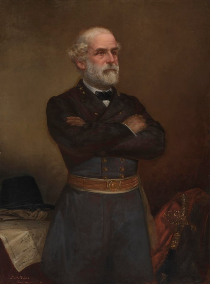 Artist: John Adams Elder, Sitter: Robert Edward Lee, Current owner: National Portrait Gallery, Smithsonian Institution