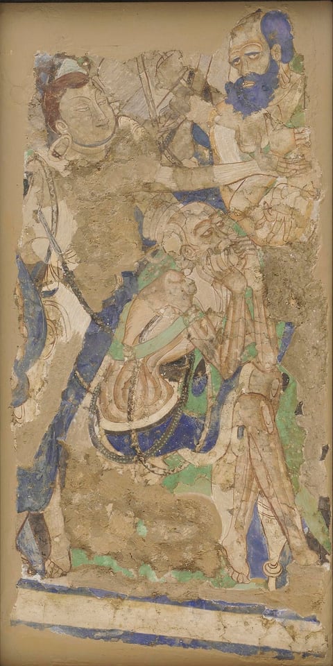 Three Figures, from Cave 224, 4th-6th century