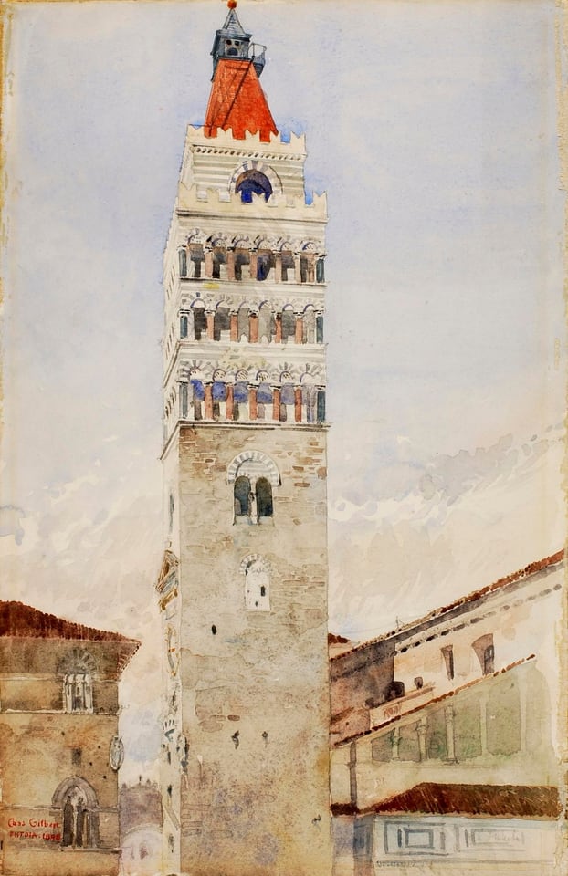 Cathedral Tower, Pistoia, Italy, by Cass Gilbert, 1898