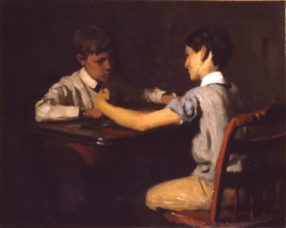 Checker Players, by Thomas Anshutz, ca. 1895