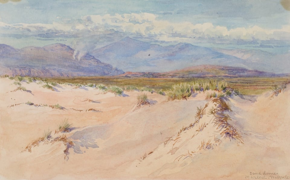 Sand Dunes, Harlech, North Wales, by George Elbert Burr, 1899