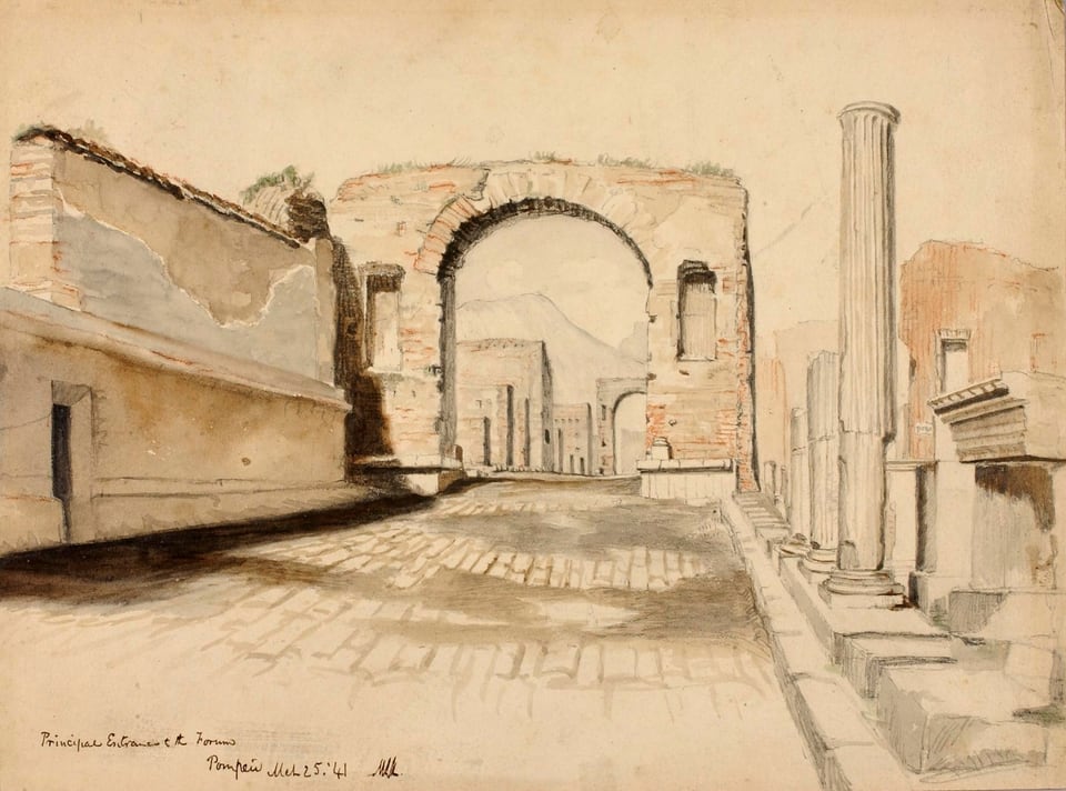 Principal Entrance to the Forum, Pompeii, by Miner Kilbourne Kellogg