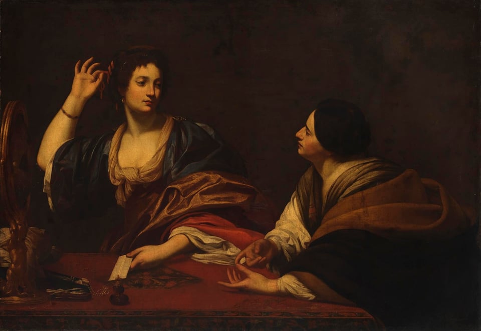 Martha Scolding Her Vain Sister Mary Magdalene, 17th century