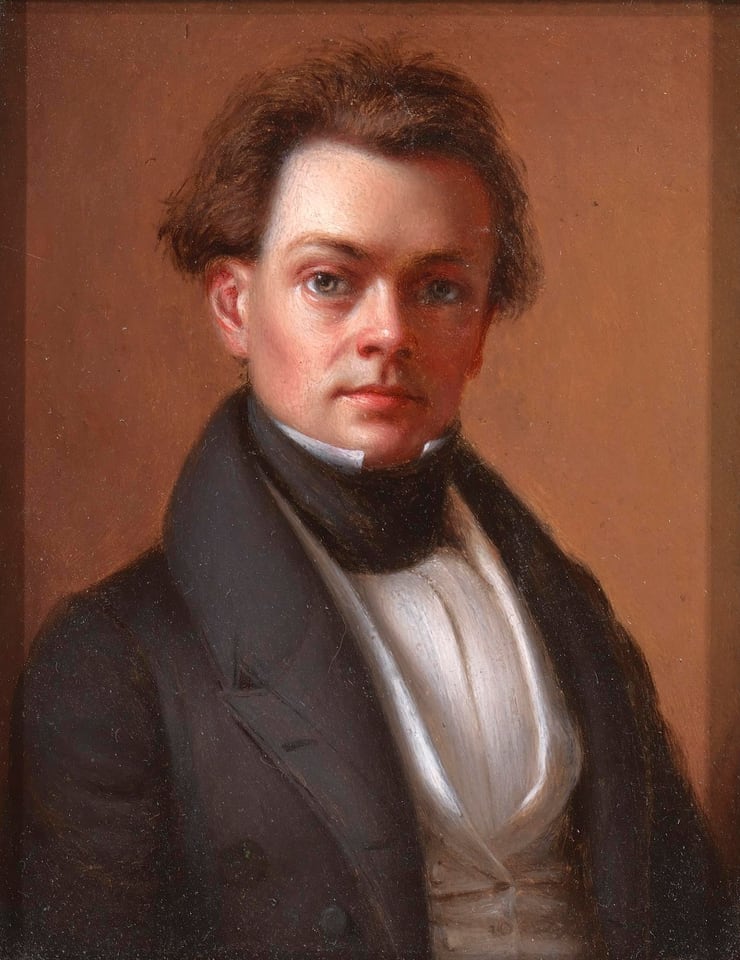 Self-Portrait, by Oliver Tarbell Eddy, ca. 1850