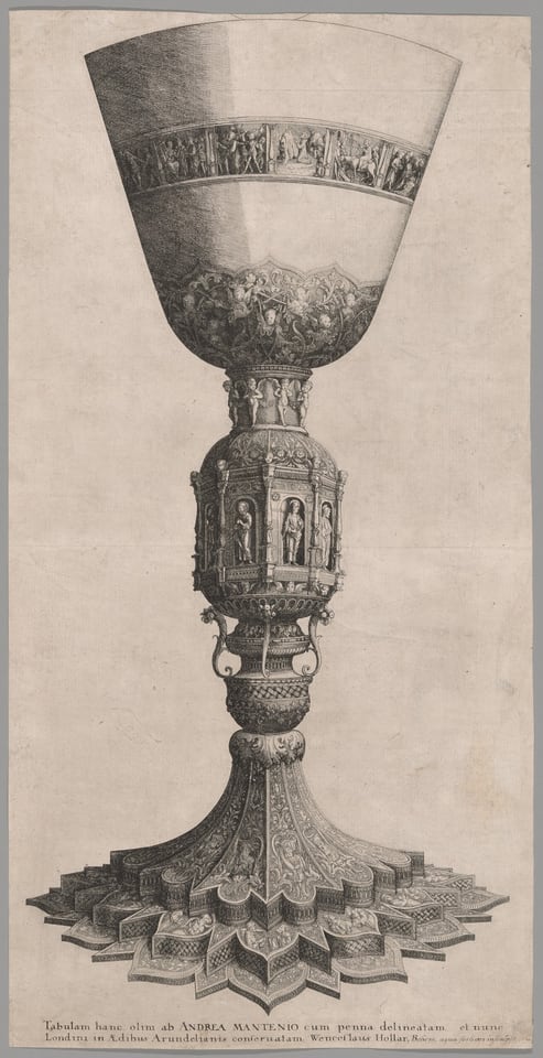 A work made of etching on ivory laid paper.