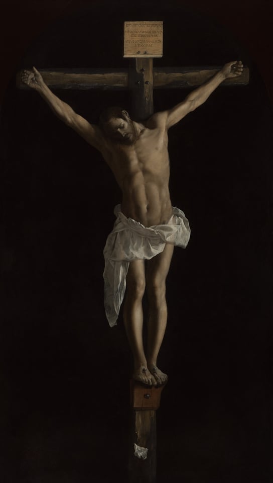 A work made of oil on canvas.