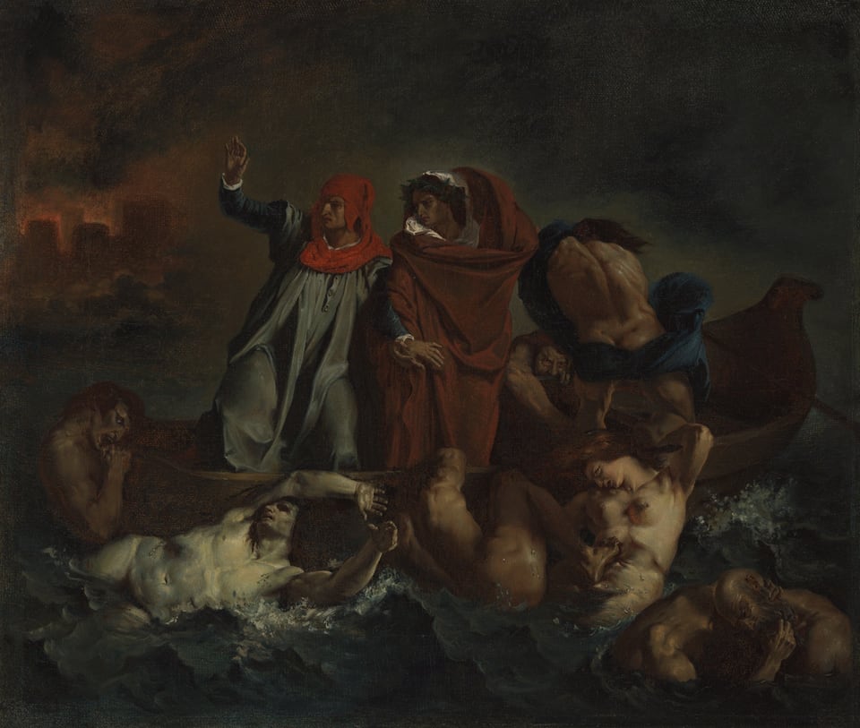A work made of oil on canvas.