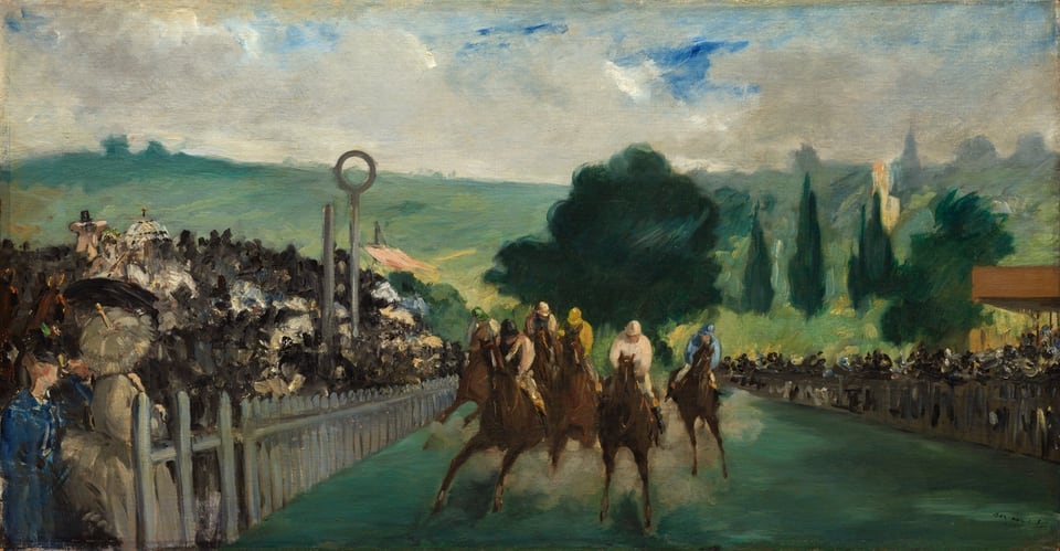 A work made of oil on canvas.