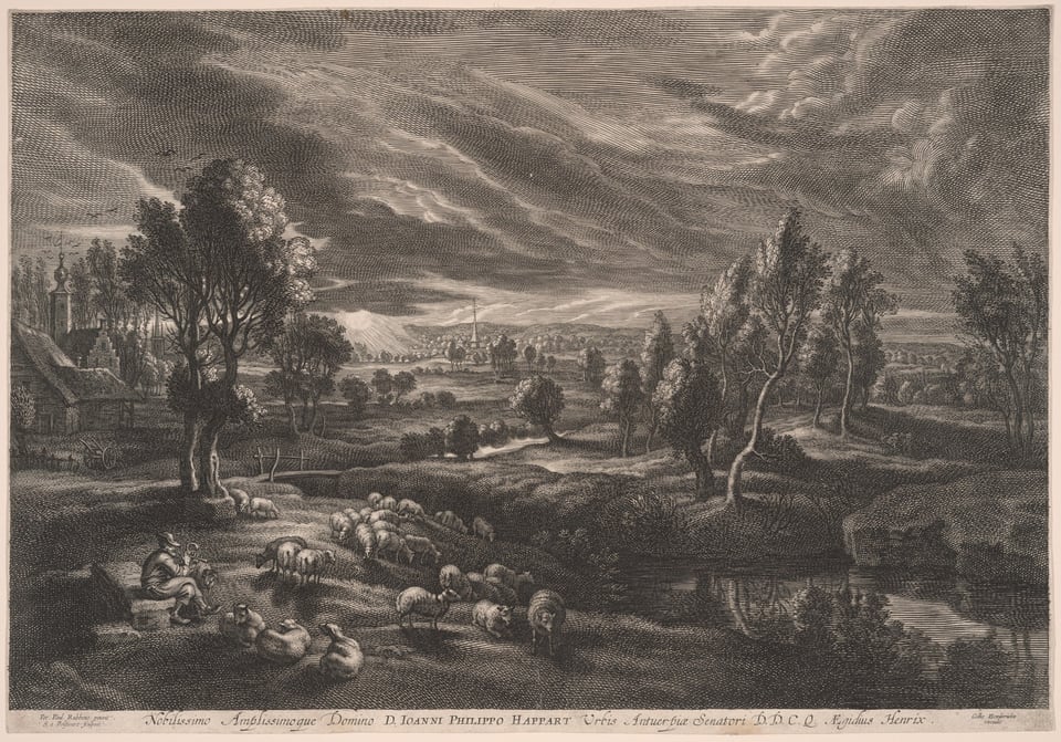 A work made of engraving on ivory laid paper.